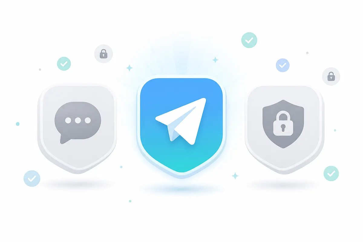 Telegram et WhatsApp côte à côte