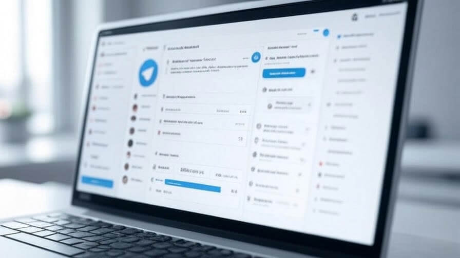 Poste de travail Windows avec Telegram Desktop ouvert